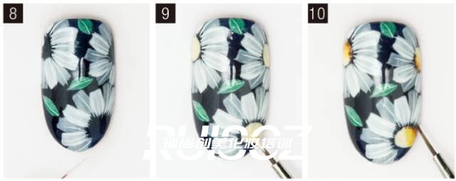 清新的小雛菊美甲教程，將春日留在指尖！